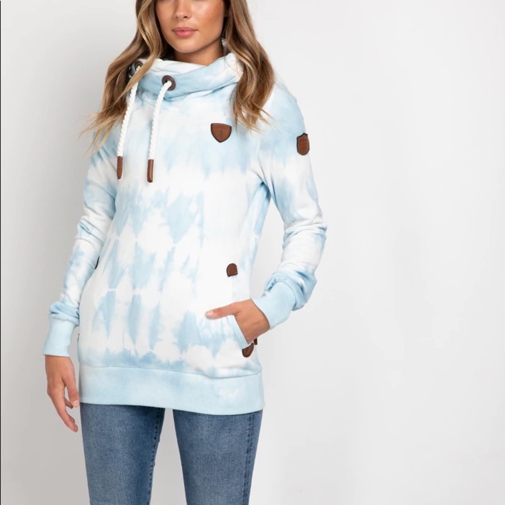 Artemis Pale Sky Tie-Dye Hoodie by Wanakome